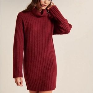 Abercrombie & Fitch Red Long Sleeve Dress